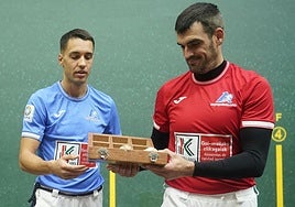 Zabala y Ezkurdia, tras la elección de material celebrada el martes en el Ogueta.