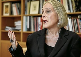 Arzalluz, durante la entrevista en su despacho.