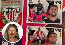 El orgullo de Anne Igartiburu tras completar la colección de cromos del Athletic