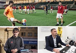 El subdirector de banco y el universitario del Getxo que sueñan con la Copa: «Tenemos las mismas camisetas de hace 15 años»