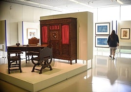 Mobiliario de un despacho de dirección de finales del siglo XIX y comienzos del XX.