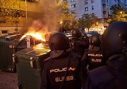 Los incidentes entre los radicales y la Policía Nacional en Pamplona vistos desde dentro