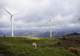 Los molinos del monte Oiz, el primer parque que se instaló en Bizkaia