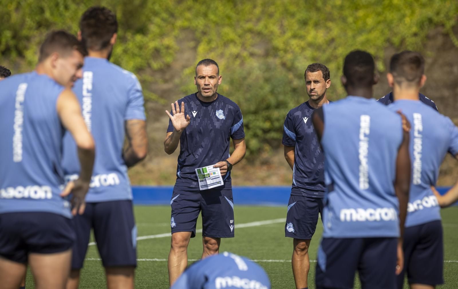 Sergio Francisco, en un entrenamiento de la Real.