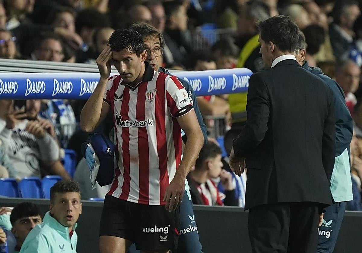 Vivián se hizo una breca en un choque con Laporte