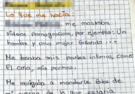 La niña describió los abusos en un cuaderno.