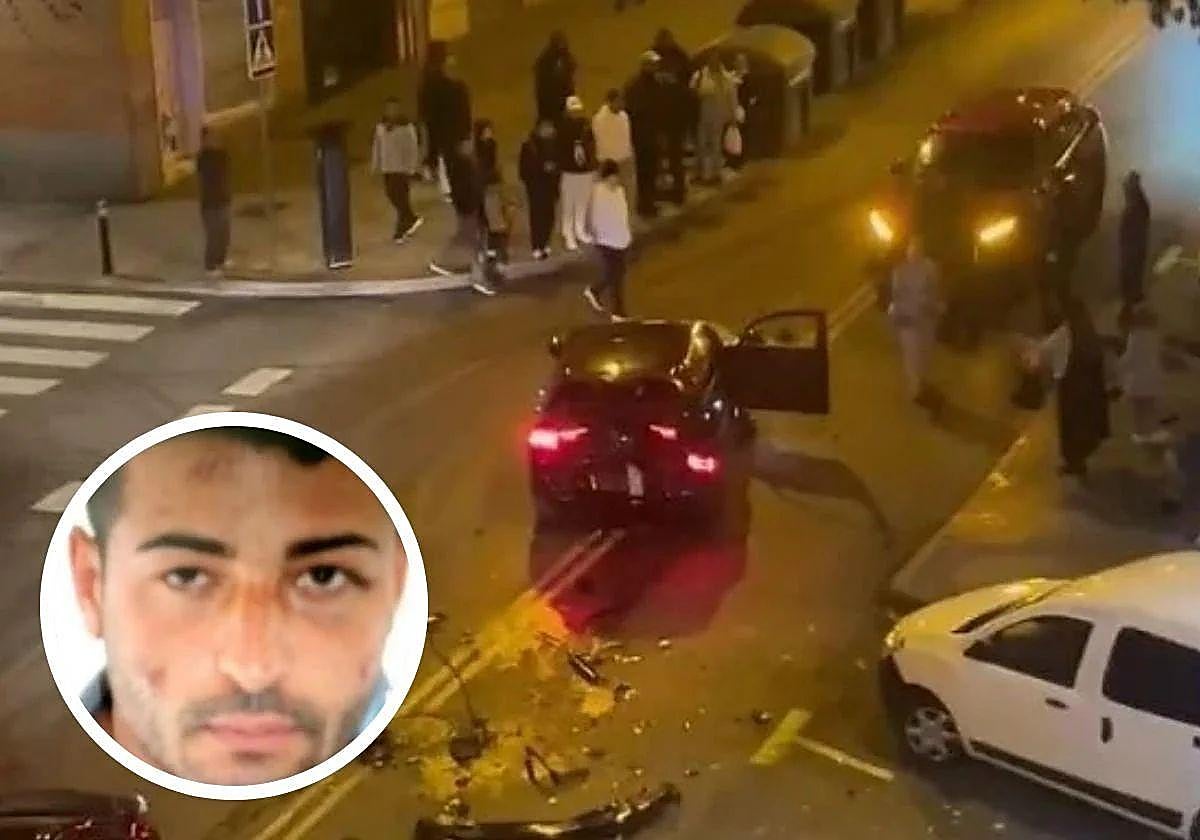 El Volkswagen Golf en el que viajaba el 'Niño Juan' quedó parado en plena calle en Carabanchel.