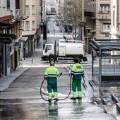 Calle de Vitoria donde se produjo el altercado en la madrugada de ayer, sábado.