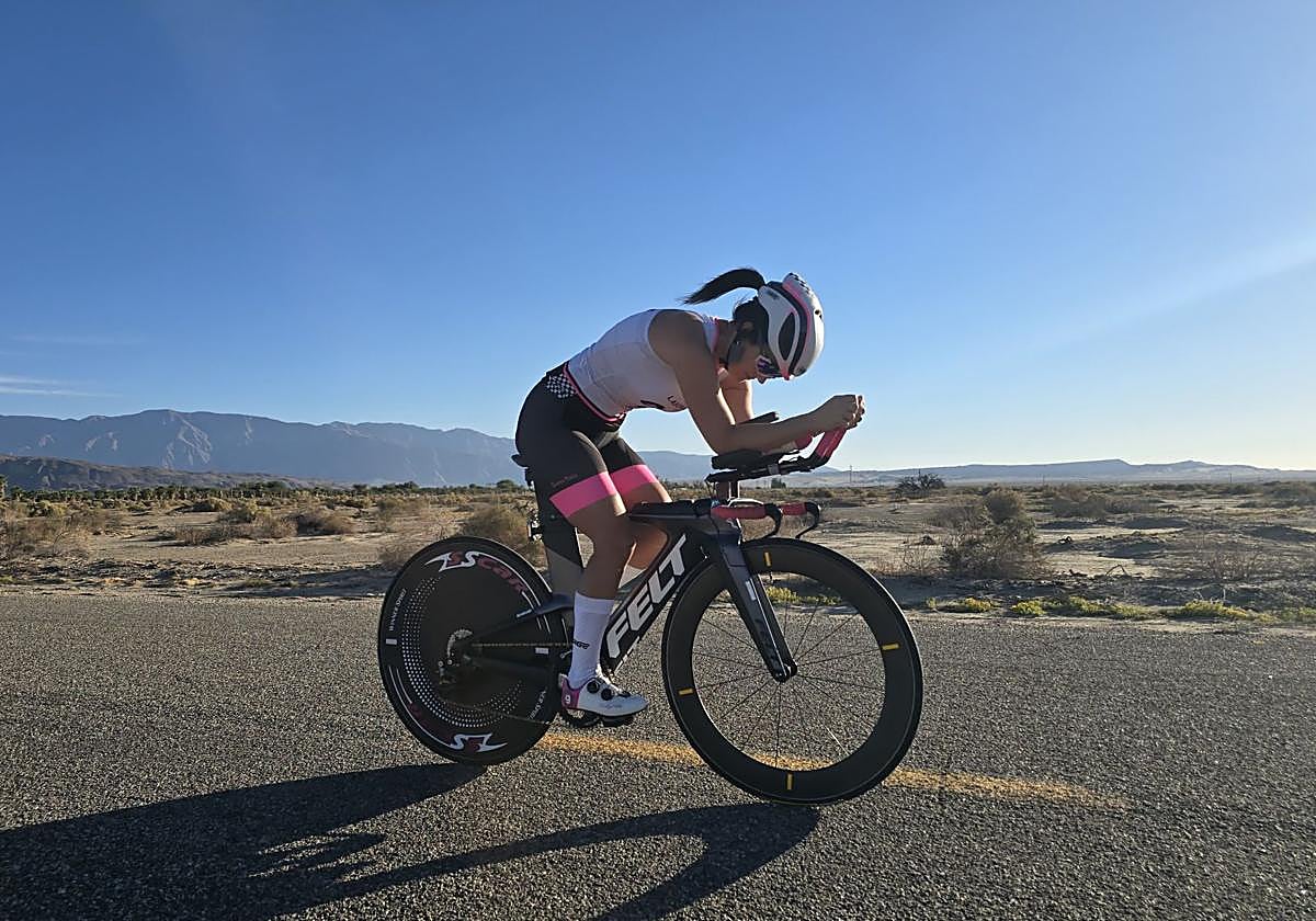 La vizcaína Ziortza Villa en el trazado californiano en el que se disputó el Mundial de ultrafondo.