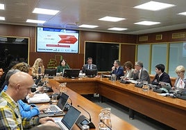 Mikel Torres durante la presentación de las cuentas.