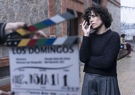Patricia López Arnaiz en el rodaje de 'Los domingos'.
