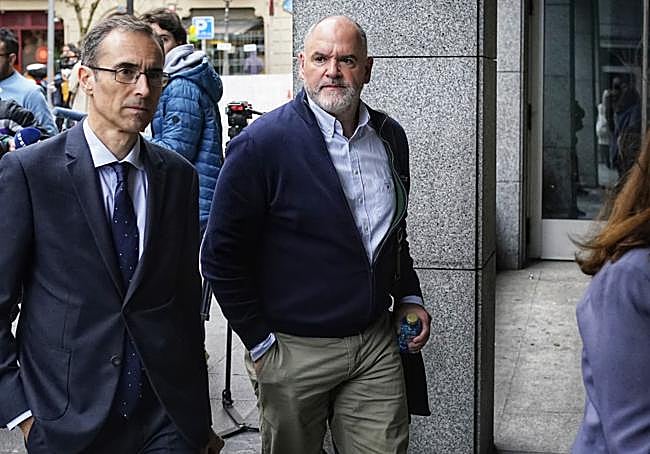 Izaguirre, a su llegada al tribunal.