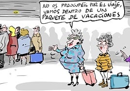 La viñeta de Cerrajería sobre los vuelos desde Foronda