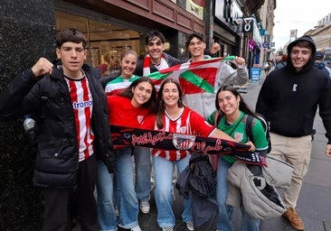 Los erasmus del Athletic que han viajado a Newcastle desde Croacia