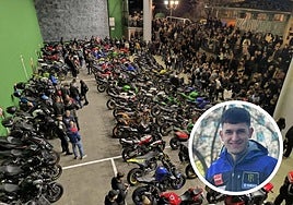 Más de cien motoristas despiden en su barrio de Altamira al joven fallecido en accidente