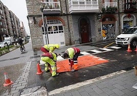 Cojines berlineses para calmar el tráfico en Los Herrán