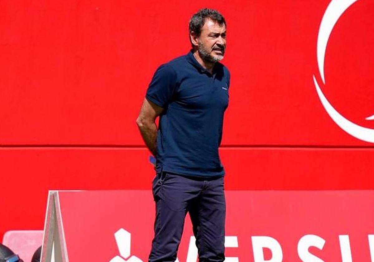 Durante un encuentro del Sevilla Atlético.