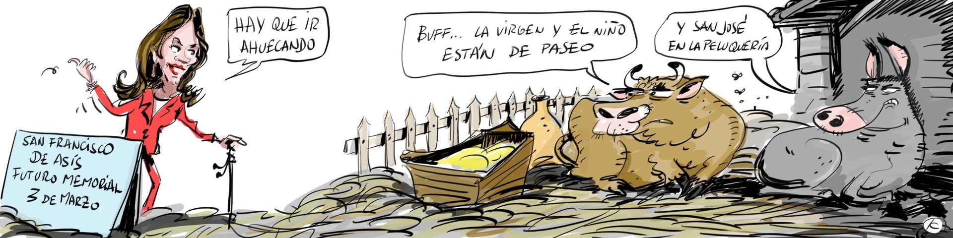 La viñeta de Cerrajería sonre la polémica de los belenes de la Iglesia del 3 de marzo