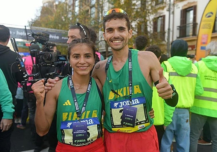 El leonés Raúl Celada y la ecuatoriana Kathy Tisalema se coronan en la Behobia