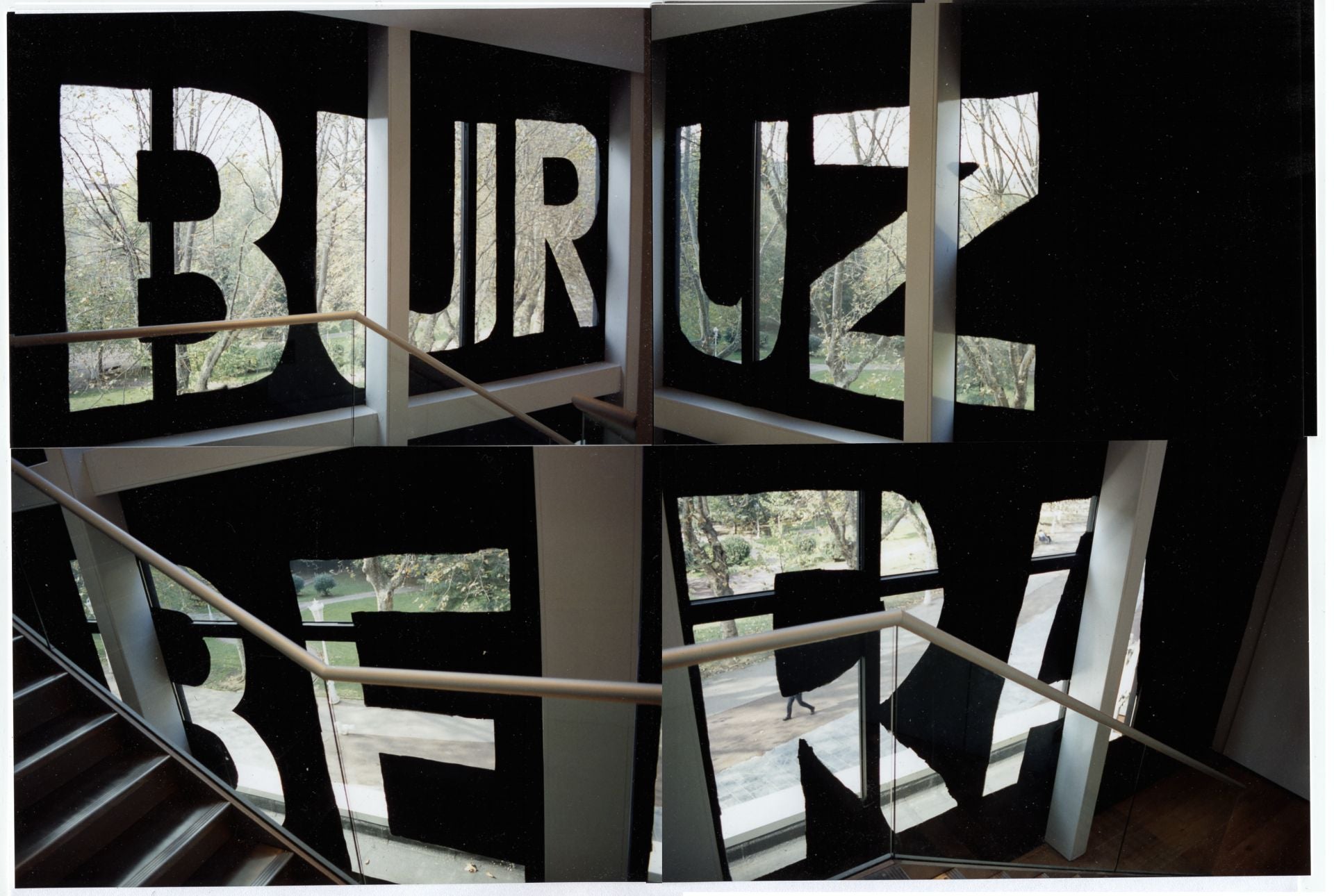 La obra 'Ankaz gora-Buruz bera' expuesta en el Bellas Artes