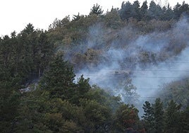 Un incendio del 31 de octubre en Güeñes.