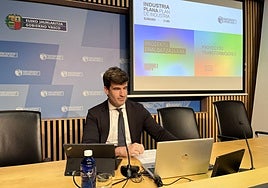 El director general del Grupo SPRI, Jon Ansoleaga, durante la presentación de la iniciativa.