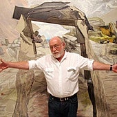 Ortiz de Elguea, en una de sus exposiciones.