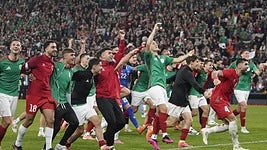 En directo, Euskadi vence a Palestina: hermanamiento entre la grada y los jugadores vascos y palestinos