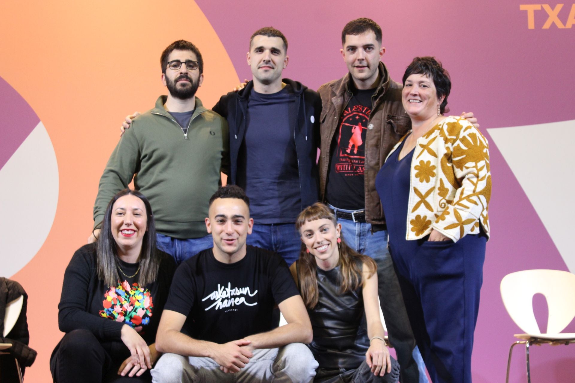 Ibai Amillategi, Aitor Etxebarriazarraga, Aitor Bizkarra, Onintza Enbeita, Leire Garatxena, Unai Mendiburu eta Aissa Intxausti.