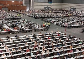 El pabellón 2 del BEC acoge dos procesos selectivos a lo largo de la jornada.