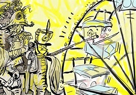 La viñeta de Cerrajería sobre la noria que girará en la Navidad de Vitoria