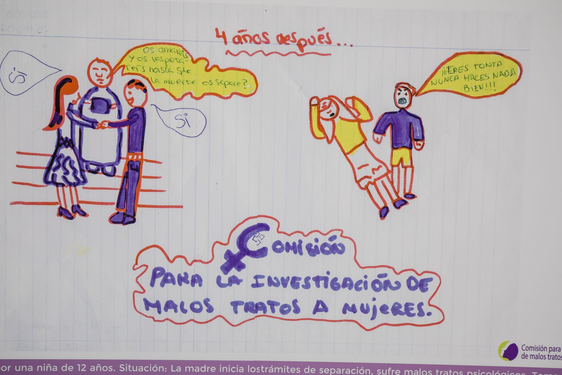 Así dibujan los niños a sus padres maltratadores