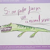 Dibujo de uno de los menores