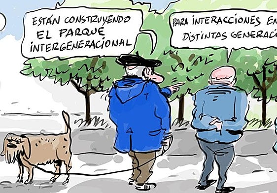 La viñeta de Cerrajería sobre el nuevo parque intergeneracional de Vitoria