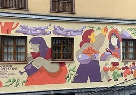 Mural que reivindica la labor del trabajo social.