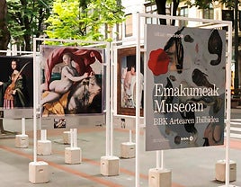 La muestra podrá visitarse en la plaza Ezkurdi de la localidad, y constará de reproducciones de algunas obras de arte significativas relacionadas con esta temática, cuyos originales alberga el Museo de Bellas Artes de Bilbao