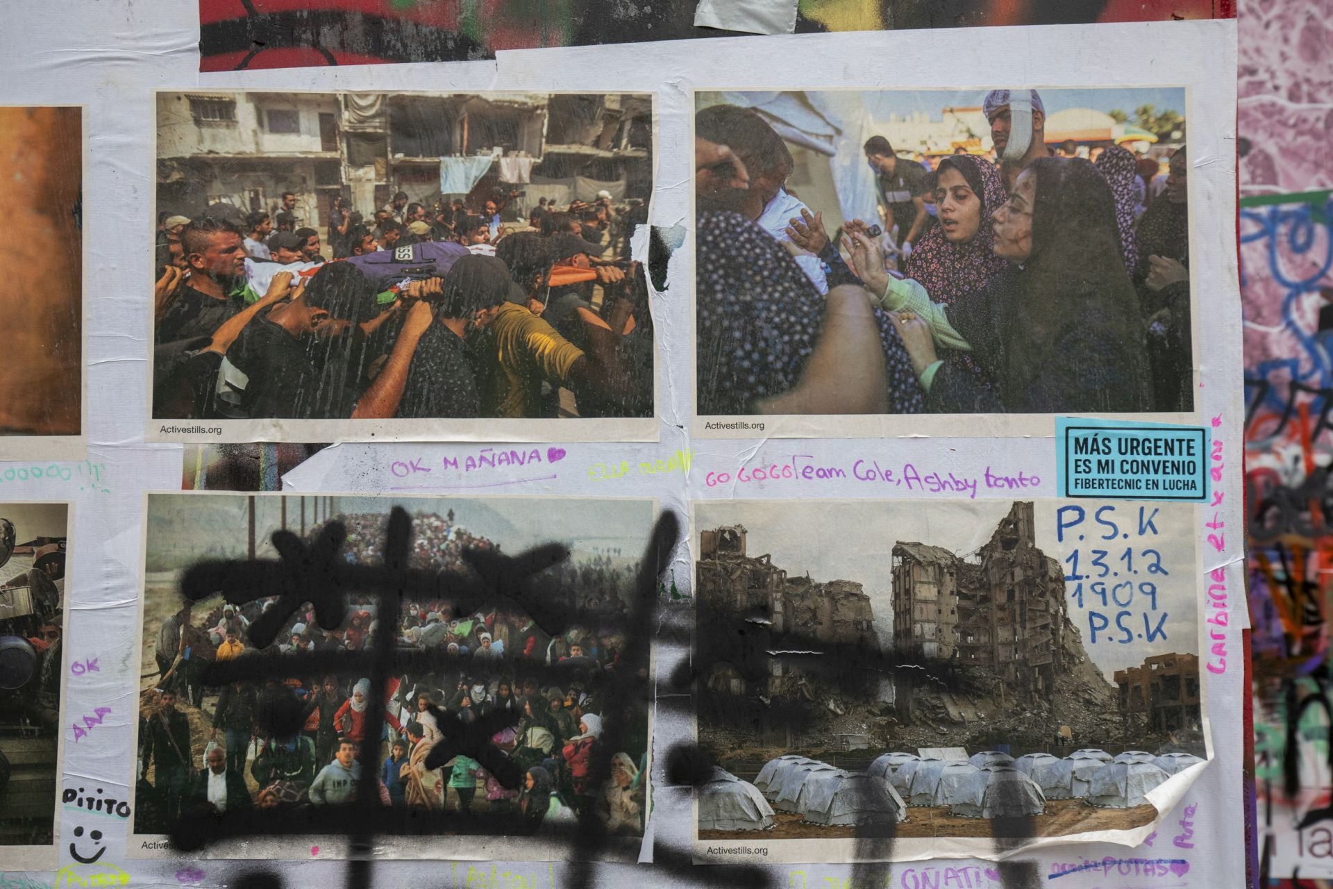 Estos son los grafitis del muro rojo de Vitoria