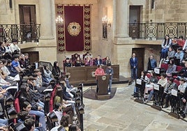 300 esudiantes vizcaínos han celebrado este jueves por la mañana el Pleno Txiki de la Casa de Juntas de Gernika.