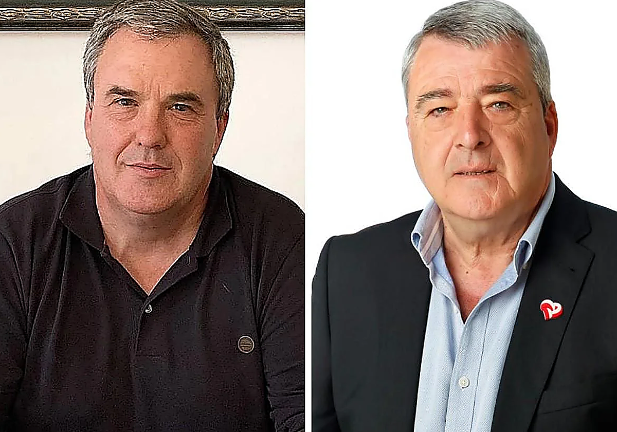 El alcalde, Juan Alberto Rozas (PP) -izquierda- y Javier Villanueva, exalcalde (PRC).