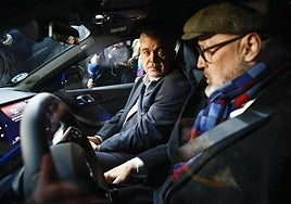 Santos Cerdán, a su salida de la cárcel de Soto del Real.