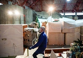 Los belenes están siendo ya embalados para su traslado.