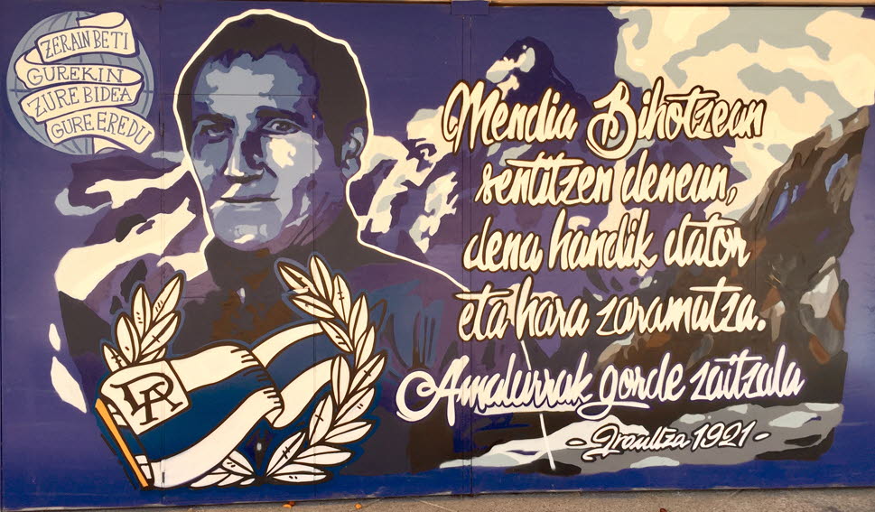 Estos son algunos de los murales de Mendizorroza señalados por Antiviolencia