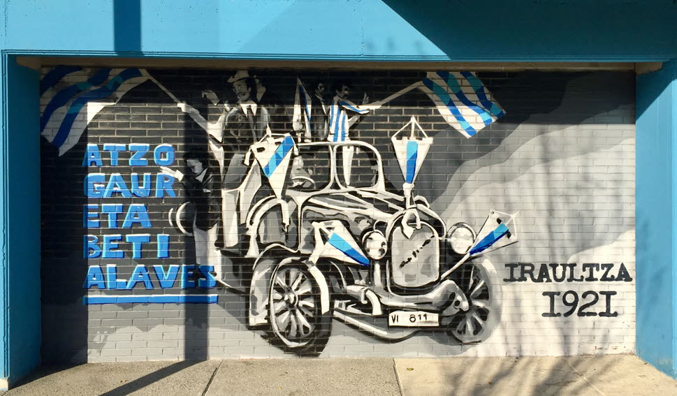 Estos son algunos de los murales de Mendizorroza señalados por Antiviolencia