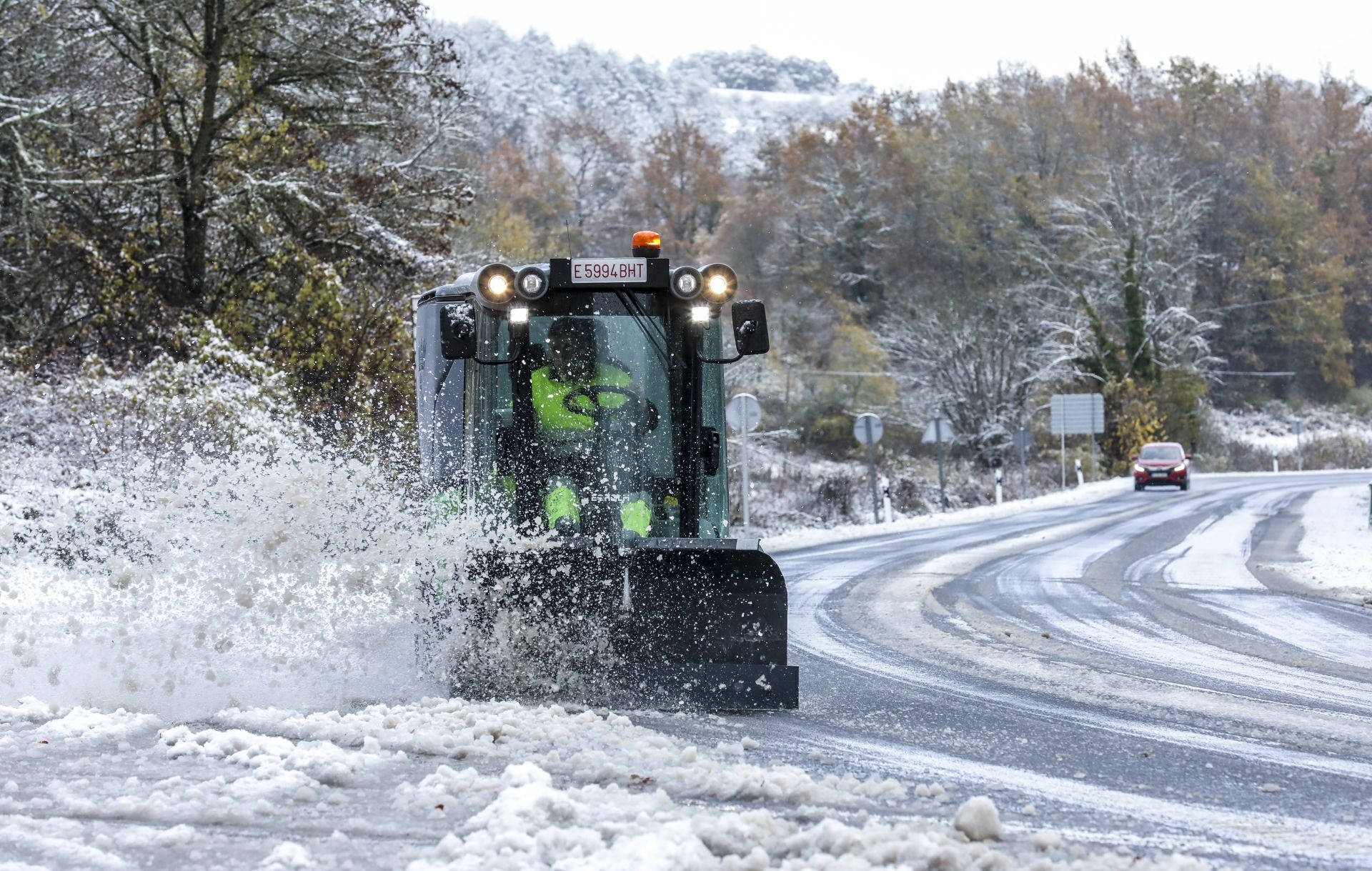 Las imágenes de un día de nieve en Álava
