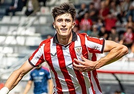 Manex Lozano es el máximo goleador del Athletic en la Youth League.