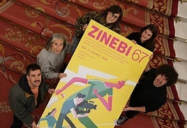 Aitor Gametxo, Zuri Goikoetxea, Ainhoa Andraka, Ainhoa Ordóñez e Iván Miñambres en el Teatro Arriaga.