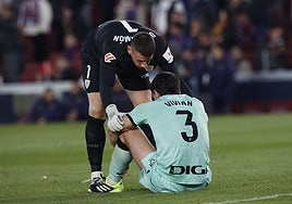 El enfado de Unai Simón: «Muy poco orgulloso de lo que hemos hecho hoy»