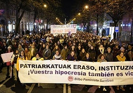 Miles de personas claman en Bilbao contra la violencia machista