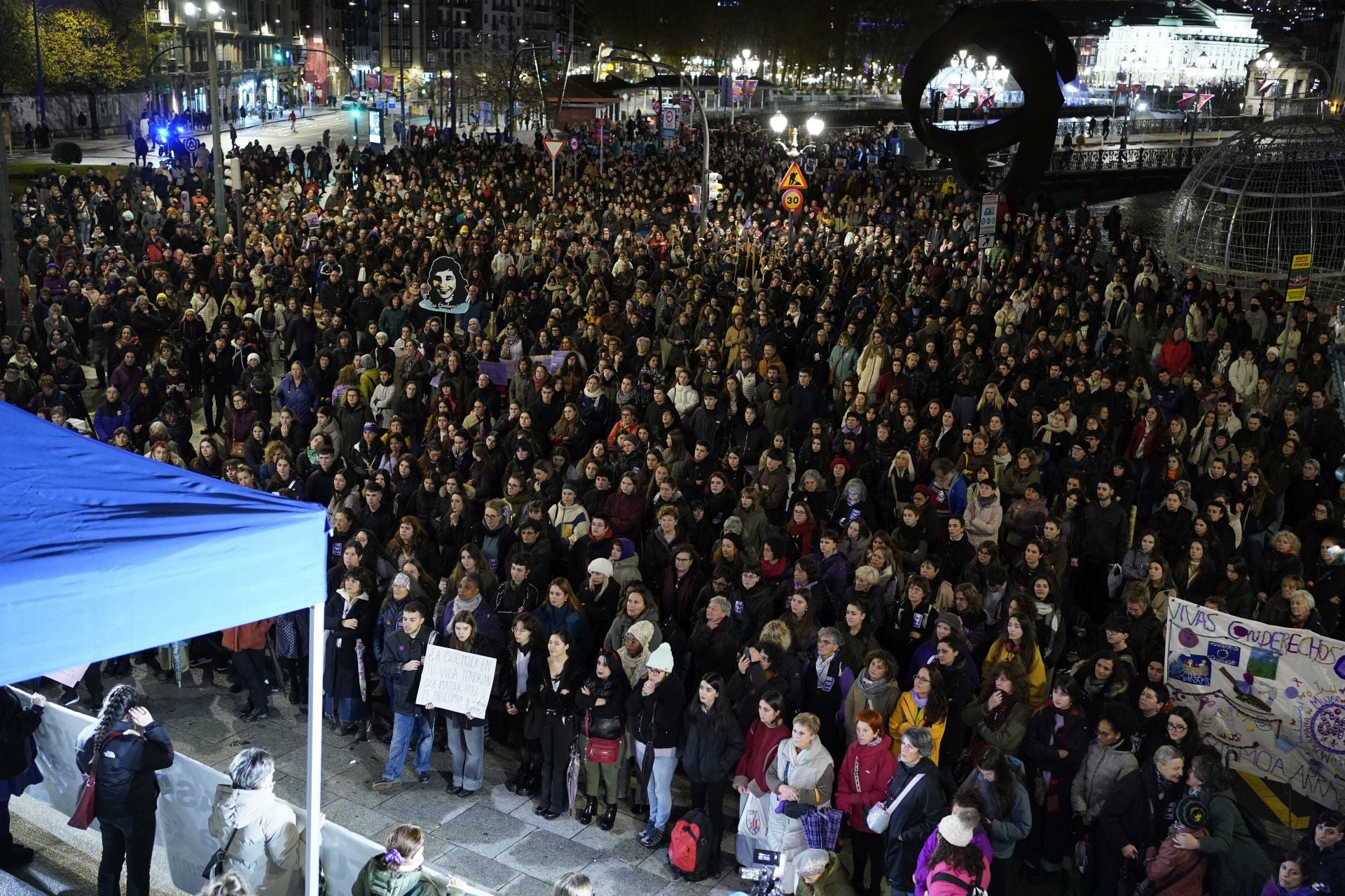 Miles de personas claman en Bilbao contra la violencia machista