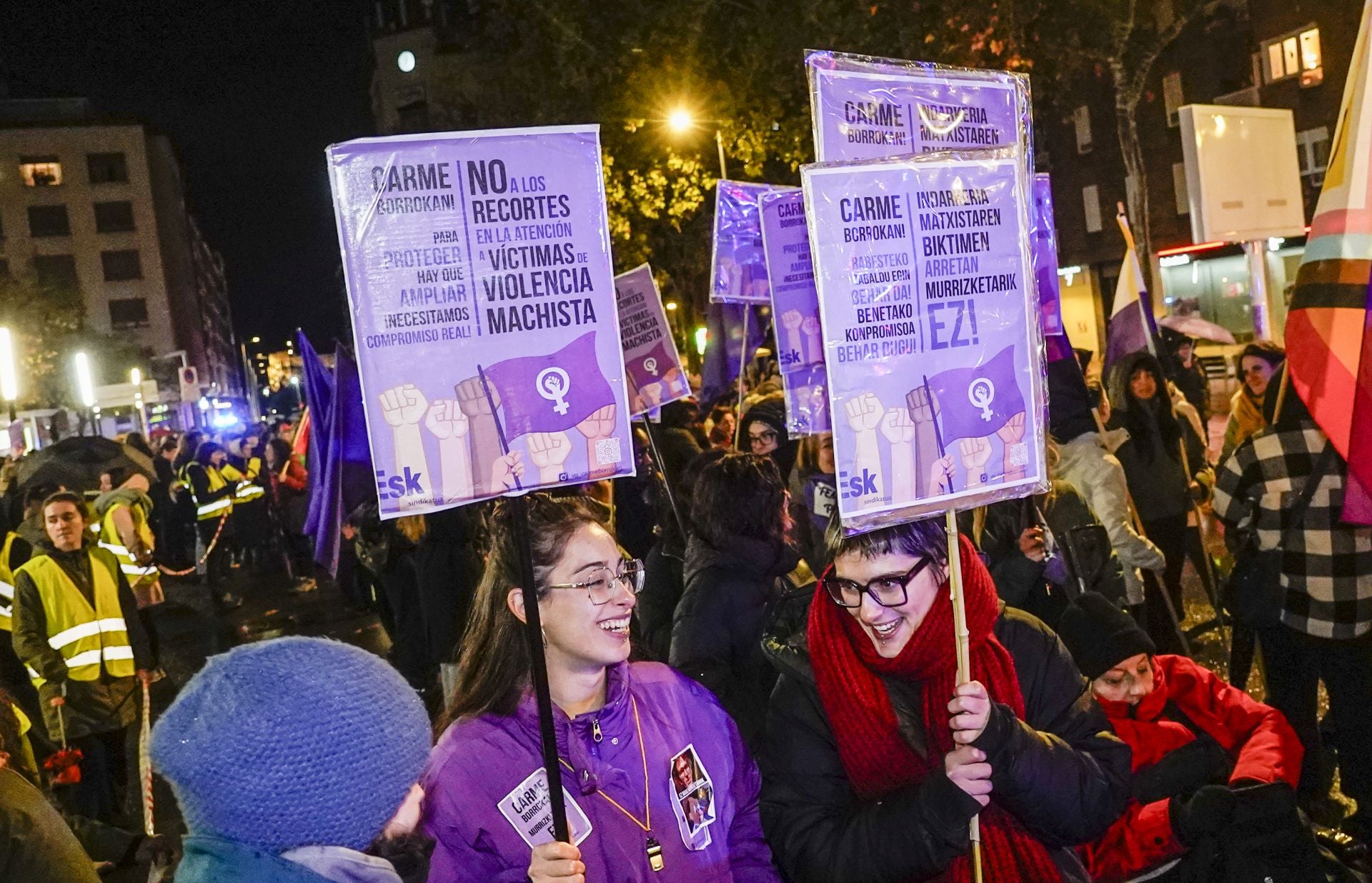 Las imágenes del 25N en Vitoria